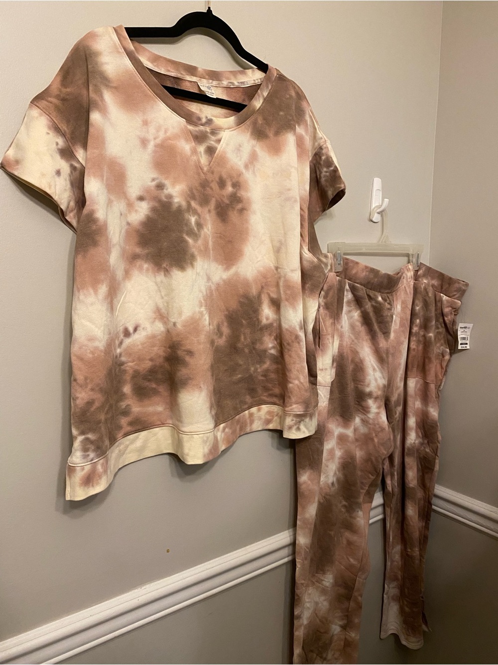 Terra & Sky Brown & Cream Tie-Dye Track Set